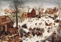 La numérotation à Bethléem flamand Renaissance paysan Pieter Bruegel l’Ancien